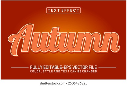 Autumn font Text effect editable