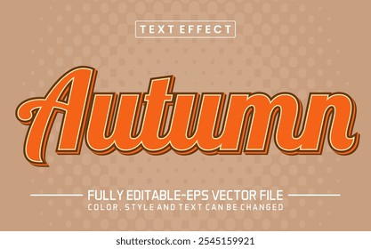 Autumn font Text effect editable