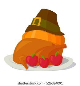 Autumn food composition vector.