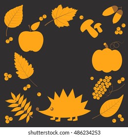 Autumn fores. Vector and illustration design.