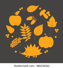 Autumn fores. Vector and illustration design.