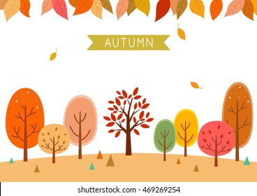 Autumn forest background