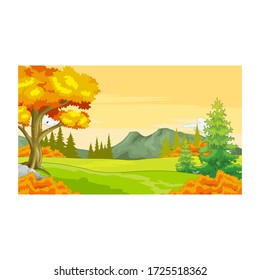 Autumn Forest Background for your design