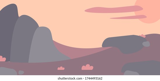 autumn forest day simpe flat background poster wallpaper and decorative shape