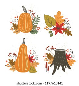 Autumn forest hand drawn print