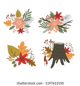 Autumn forest hand drawn print
