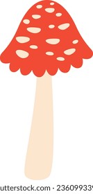 Autumn Forest Mushroom Vector Illustration
