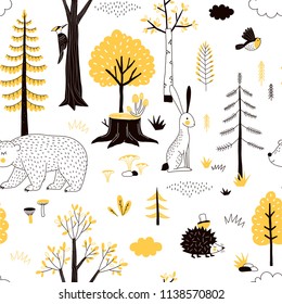 autumn forest pattern