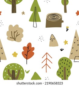 Herbstwaldmuster, Pastellfarben