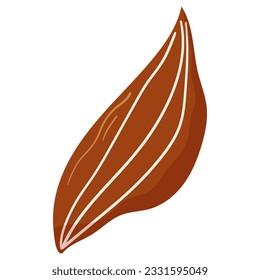 Autumn forest red leaf illustration.