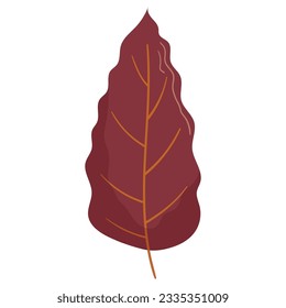 Ilustración de hojas rojas del bosque de otoño