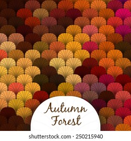 Autumn forest scaly texture in different shades of red