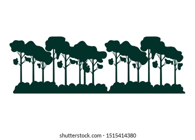 autumn forest scene seasonal icon