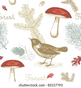 autumn forest seamless  background
