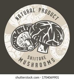 Autumn forest shiitake mushroom picking, vegetarian menu