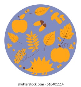 Autumn forest. Vector and illustration design.