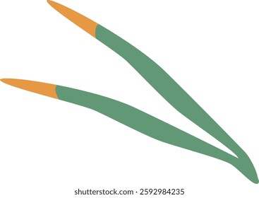 Autumn forest yellowing grass vector illustration