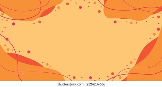 Autumn Frame Abstract Background Banner with Blank for Text, Nature Vector Backdrop.