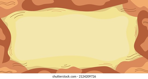 Autumn Frame Abstract Background Banner with Blank for Text, Nature Vector Backdrop.