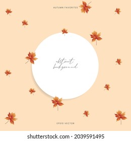 Autumn frame background with minimal design