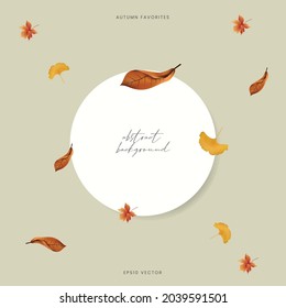 Autumn Frame Background With Minimal Design
