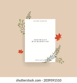 Autumn frame background with minimal design