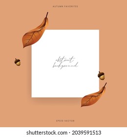 Autumn frame background with minimal design