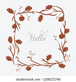 Autumn frame. Can be used for posters, cards, flyers and other things.