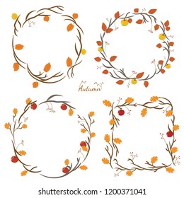 Autumn frame. Can be used for posters, cards, flyers and other things.