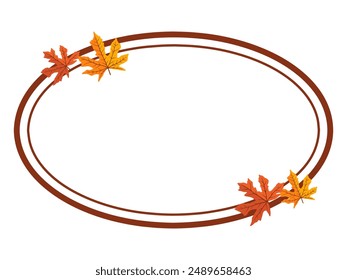 Autumn Frame with Foliage Background