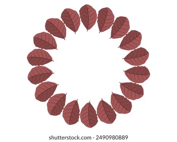 Autumn Frame with Foliage Background