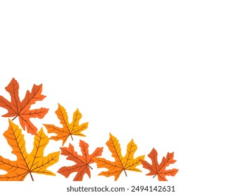Autumn Frame with Foliage Background