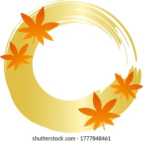 Autumn frame illustration / vector