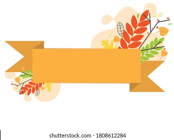 autumn frame with leaves background
