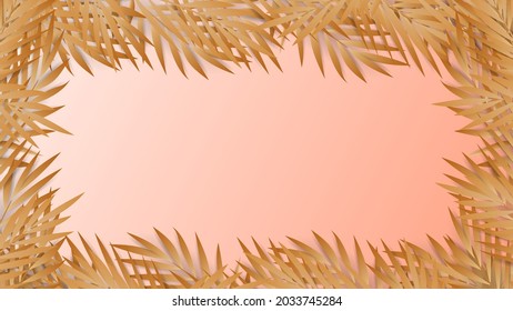 Autumn Frame leaves background , with copy space, Flat Modern design for presentation  , Illustration Vector  EPS 10
