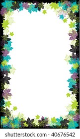Autumn frame: maple leaf. Place for your text here.