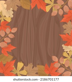 autumn frame on the background