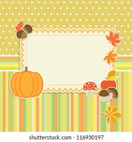   Autumn Frame With Pumpkin