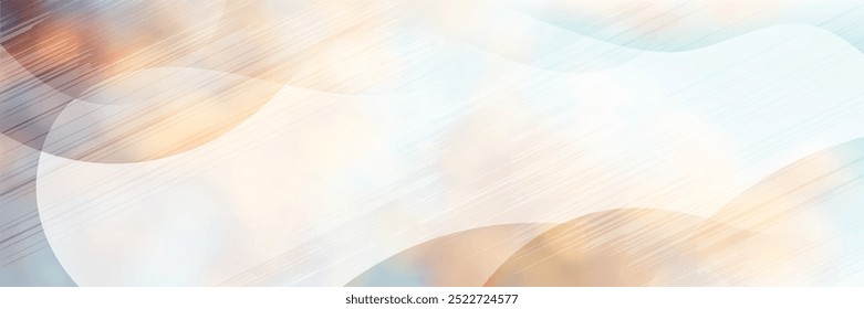 Autumn frame, wavy shapes, abstract background, vector design, banner