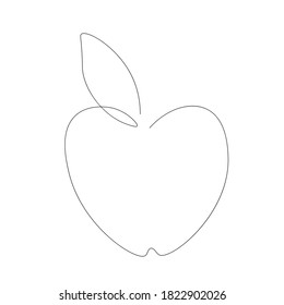 Autumn fruit apple. Vector illustration
