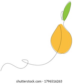 Autumn fruit background line drawing design, vector illustration