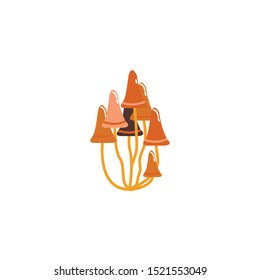 autumn fungus seasonal isolated icon vector illustration design