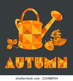 Autumn geometric card