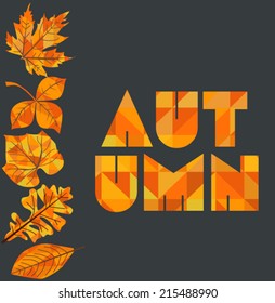 Autumn geometric card