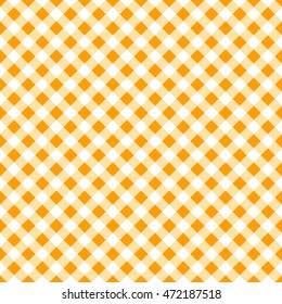 autumn gingham seamless pattern. thanksgiving or halloween background. vector illustration