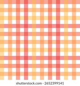 Outono gingham padrão sem emenda.Checkered tartan xadrez padrão repetido em laranja amarelo vermelho branco.Geometric vetor fundo papel de parede