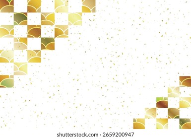 Herbst Gold Japanisch Muster Hintergrund