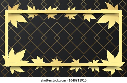 autumn gold square frames diamond pattern Abstract vector black background,grunge surface-illustration,abstract
