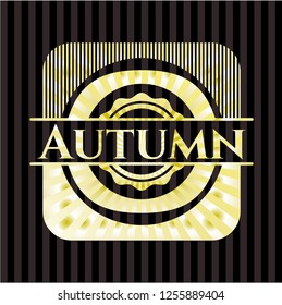 Autumn golden emblem or badge