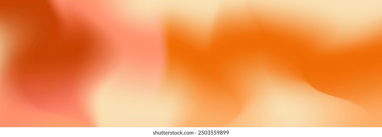 Autumn gradient background with red, orange and peach color. Soft warm mesh for autumn design. Vector illustration